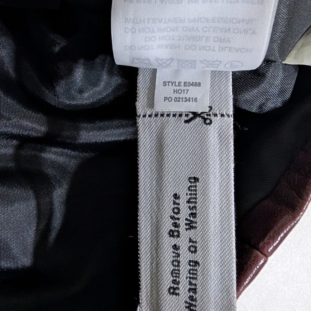 Madewell Washed Leather Motorcycle Jacket Size XS Cabernet Wine Preowned - Picture 9 of 14